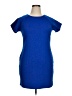 Dots Solid Blue Casual Dress Size XL - photo 1