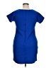 Dots Solid Blue Casual Dress Size XL - photo 2