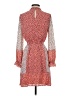 CeCe 100% Polyester Print Orange Casual Dress Size XS - photo 2