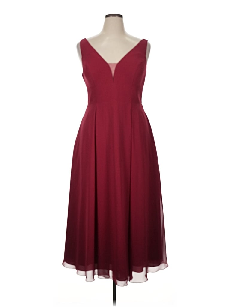 Azazie Cocktail Dress: Burgundy Dresses - Size 14