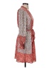 CeCe 100% Polyester Print Orange Casual Dress Size XS - photo 4