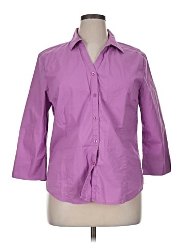 Croft & Barrow 3/4 Sleeve Button-Down Shirt (view 1)