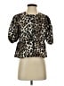 Assorted Brands 100% Polyester Animal Print Brown 3/4 Sleeve Blouse Size S - photo 1