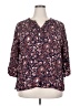 Gloria Vanderbilt 100% Viscose Brown 3/4 Sleeve Blouse Size XXL - photo 1