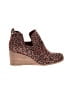 TOMS Animal Print Brown Ankle Boots Size 7 1/2 - photo 1