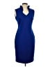 Calvin Klein Solid Blue Cocktail Dress Size 10 - photo 1