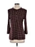 Talbots Polka Dots Burgundy 3/4 Sleeve Blouse Size M - photo 1