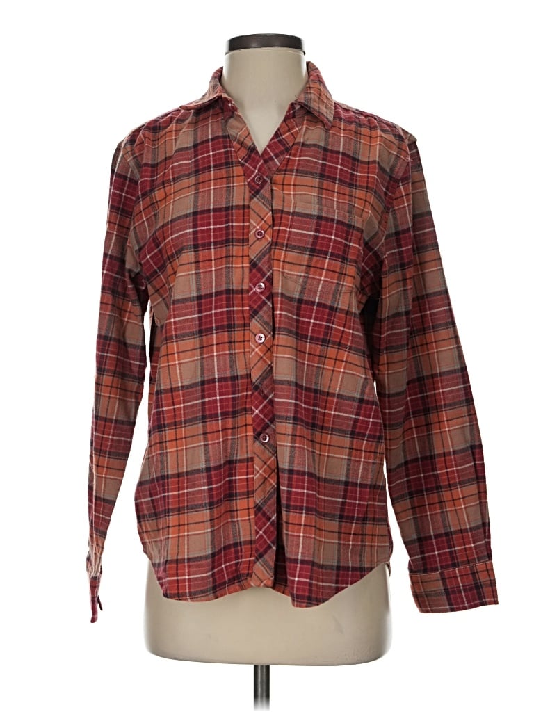 Pre-owned Weatherproof Long Sleeve Button Down Shirt In Red