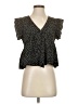 Shein 100% Polyester Black Short Sleeve Blouse Size 2 - photo 1