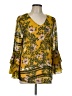 CAbi 100% Polyester Yellow 3/4 Sleeve Blouse Size L - photo 1