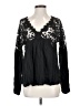 Free People 100% Polyester Black Long Sleeve Blouse Size S - photo 1