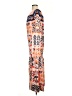 Unbranded Print Orange Casual Dress Size S - photo 5