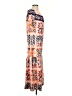 Unbranded Print Orange Casual Dress Size S - photo 4