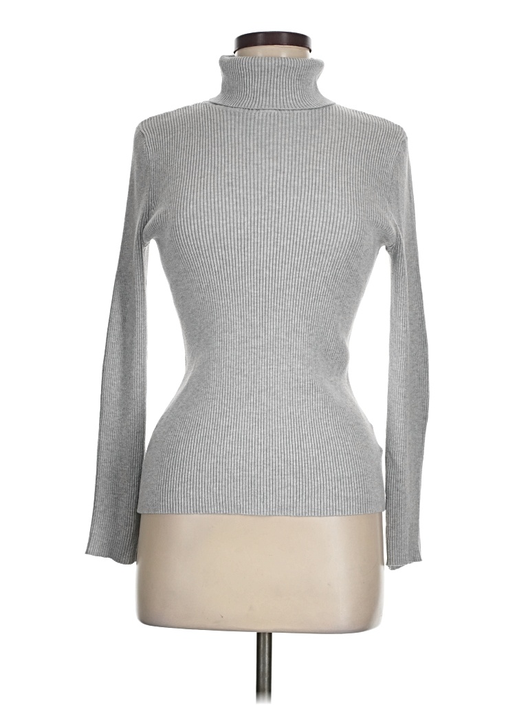 Pre-owned Assorted Brands Turtleneck Sweater In Gray