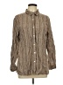 Studio Works Stripes Brown Long Sleeve Button-Down Shirt Size L - photo 1
