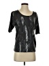 Express Metallic Silver Short Sleeve Top Size XS - photo 1