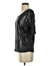Express Metallic Silver Short Sleeve Top Size XS - photo 5