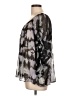 Akiko 100% Silk Gray 3/4 Sleeve Silk Top Size L - photo 5