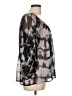 Akiko 100% Silk Gray 3/4 Sleeve Silk Top Size L - photo 4