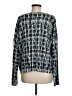 Garnet Hill Print Blue Silk Pullover Sweater Size M - photo 2