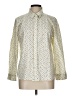 Talbots Outlet Polka Dots Yellow Long Sleeve Button-Down Shirt Size L - photo 1
