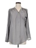 Unbranded 100% Polyester Gray Long Sleeve Blouse Size M - photo 1