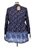 True Craft 100% Rayon Blue 3/4 Sleeve Blouse Size 3X - photo 2