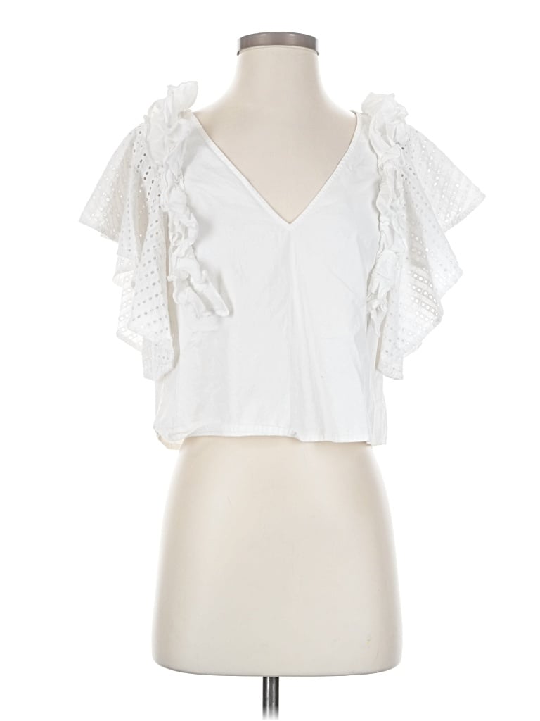 Pre-owned Club Monaco Sleeveless Blouse In White