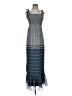 MM Couture 100% Polyester Chevron-herringbone Blue Casual Dress Size S - photo 1