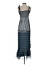 MM Couture 100% Polyester Chevron-herringbone Blue Casual Dress Size S - photo 2