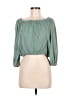 Lush Green 3/4 Sleeve Blouse Size M - photo 1