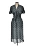 Max Studio Print Blue Casual Dress Size L - photo 1