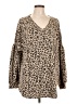 GiGio Animal Print Tan Pullover Sweater Size L - photo 1