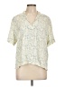 Sandro 100% Viscose Ivory Short Sleeve Blouse Size Lg (3) - photo 1