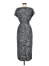 Mac Duggal 100% Polyester Tweed Silver Cocktail Dress Size 6 - photo 2