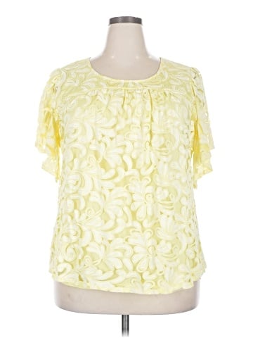 NY Collection Short Sleeve Blouse (view 1)
