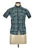 Assorted Brands Plaid Green Short Sleeve Blouse Size 10 - photo 1