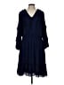 Chico's 100% Polyester Blue Casual Dress Size Lg (2.5) - photo 1
