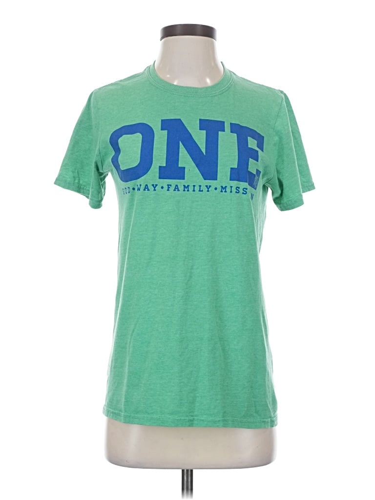 Pre-owned Gildan Short Sleeve T-shirt In Green