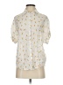 Express 100% Lyocell Print Ivory Short Sleeve Blouse Size XS - photo 1
