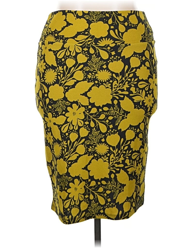 Pre-owned Lularoe Formal Skirt In Yellow