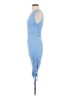 Unbranded 100% Polyester Solid Blue Cocktail Dress Size M - photo 5