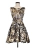 StyleStalker 100% Polyester Animal Print Gold Cocktail Dress Size L - photo 1