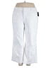 Ecru White Casual Pants Size 22 - photo 1
