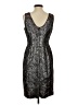 Evan Picone Metallic Silver Cocktail Dress Size 4 - photo 2