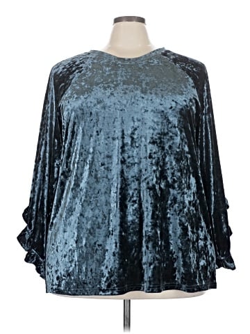 Cotton Bleu Long Sleeve Blouse (view 1)