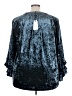 Cotton Bleu 100% Polyester Teal Long Sleeve Blouse Size 3X - photo 2