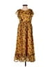 Assorted Brands Paisley Yellow Casual Dress Size XS - photo 1