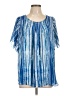 CALVIN KLEIN JEANS 100% Polyester Blue Short Sleeve Blouse Size L - photo 1