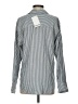 Splendid 100% Viscose Stripes Silver Long Sleeve Button-Down Shirt Size S - photo 2